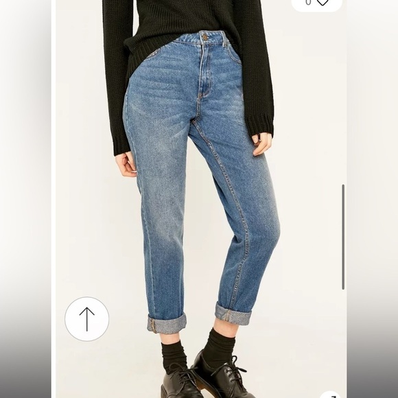 Urban Outfitters BDG High Rise Mom Jean Vintage Mid Wash 90s Style Tapered 25x27 - Picture 1 of 16